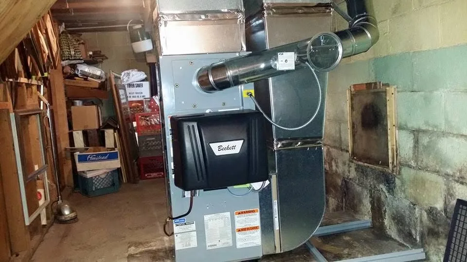 Oil furnace replacement in an older home